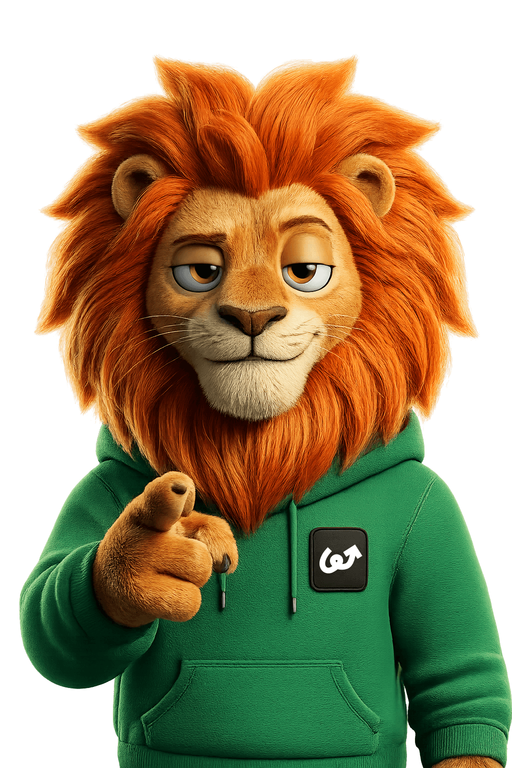 La mascotte WIVO pointe vers toi